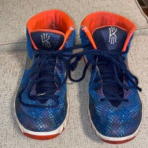 Mens Kyrie 1 Independence Day Blue and Orange Basketball Shoes.